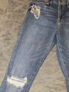 EUC Good American - Snake Pattern Interior Jeans